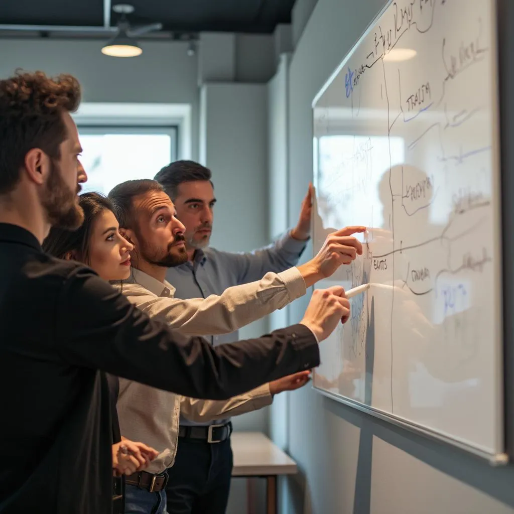 Atelier de brainstorming en équipe