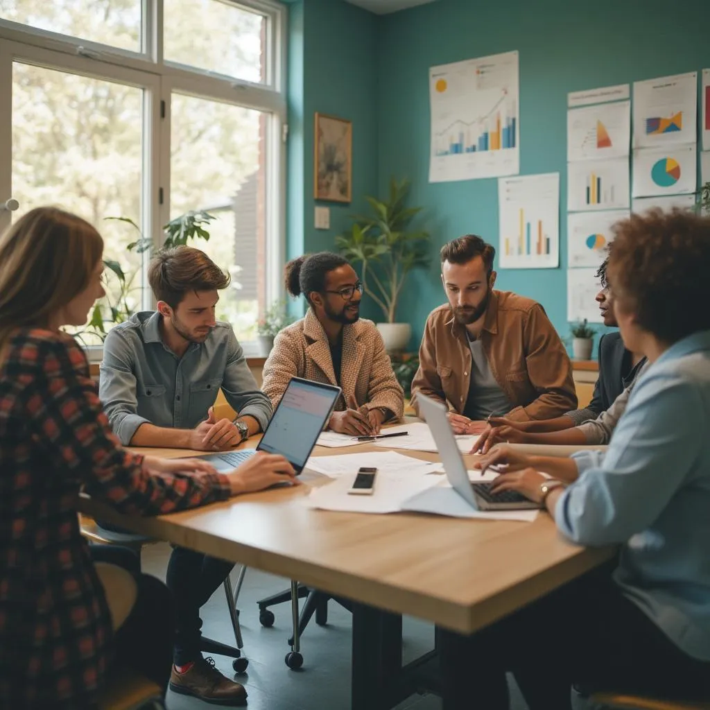 Équipe de FormationPro en discussion stratégique